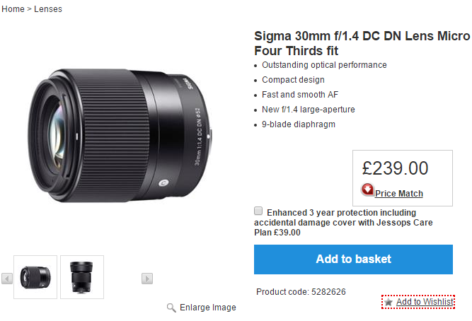 Sigma 30mm F1.4 DC DN lens pre-order in Europe