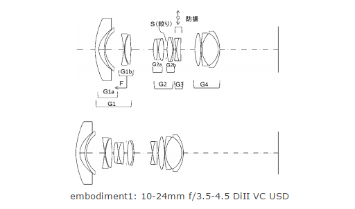 Tamron 10-24mm F3.5-4.5 VC lens patent